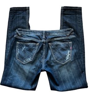 Vigoss Womens Distressed The‎ Boyfriend Rolled Up Skinny Jean Sz. 3 Junior